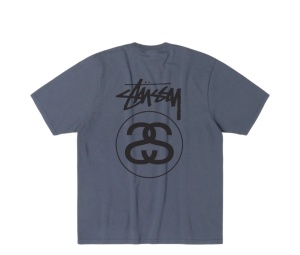 Buy Stussy Stock Link Tee Pigment Dyed Navy at Sasom – Authentic and Ready to Ship