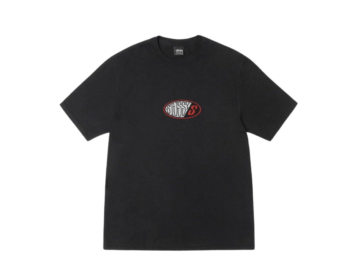★人気★【STUSSY】★MR. BLOB SPIRAL TEE★Tシャツ★Black★ Stussy Block Sport Pigment Dyed Tee Black | ของแท้