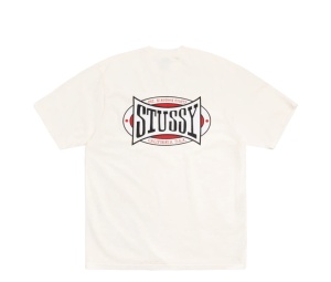 Buy Stussy Champion Oval Tee Pigment Dyed Natural at Sasom – Authentic and Ready to Ship