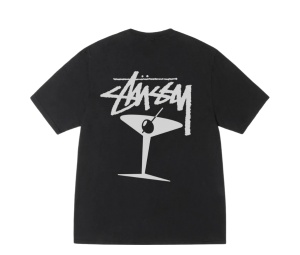 Buy Stussy Martini Tee Pigment Dyed Black at Sasom – Authentic and Ready to Ship