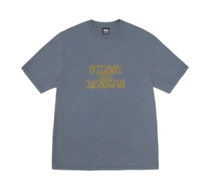ช้อป Stussy Wes Palms Tee Pigment Dyed Navyของแท้ที่ SASOM