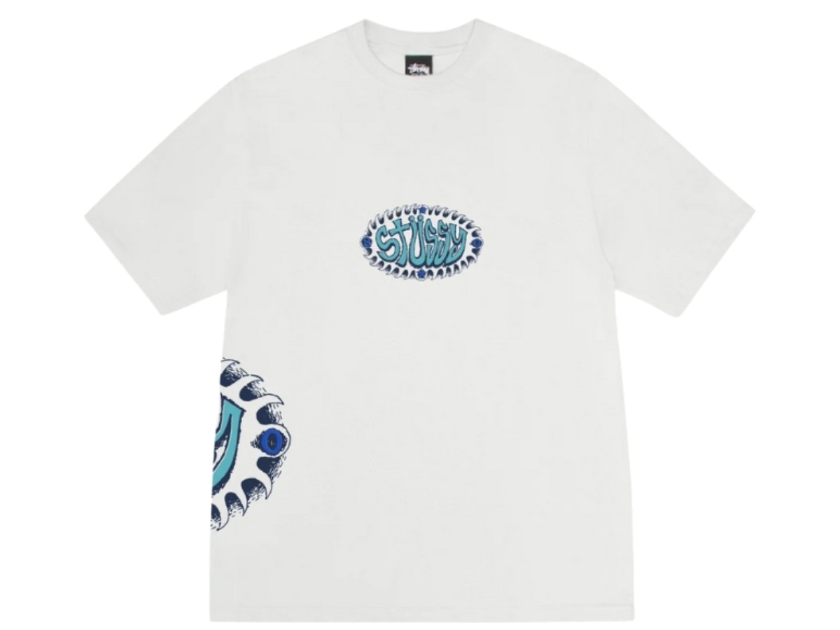 ช้อป Stussy Wave Oval Tee Pigment Dyed Whiteของแท้ที่ SASOM