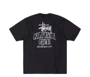 Buy Stussy Cali Grown Tee Pigment Dyed Faded Black at Sasom – Authentic and Ready to Ship