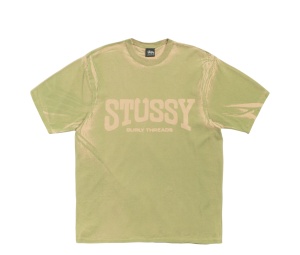 Buy Stussy Burly Stone Washed Tee Khaki at Sasom – Authentic and Ready to Ship