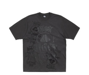 Buy Stussy Skulls Tee Pigment Dyed Faded Black at Sasom – Authentic and Ready to Ship