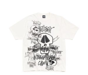 Buy Stussy Skulls Tee Pigment Dyed Natural at Sasom – Authentic and Ready to Ship