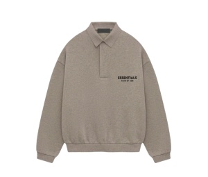 Buy Fear of God Essentials Fleece Polo Heather Gray at Sasom – Authentic and Ready to Ship