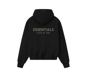 Buy Fear of God Essentials Classic Fleece Hoodie Jet Black at Sasom – Authentic and Ready to Ship