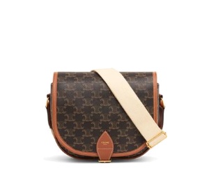 Buy Celine Triomphe Large Folco Bag Dark Brown at Sasom – Authentic and Ready to Ship