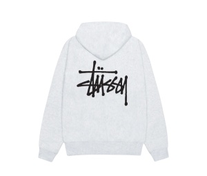 Buy Stussy Basic Stüssy Zip Hoodie Ash Heather at Sasom – Authentic and Ready to Ship