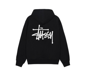 Buy Stussy Basic Stüssy Zip Hoodie Black at Sasom – Authentic and Ready to Ship