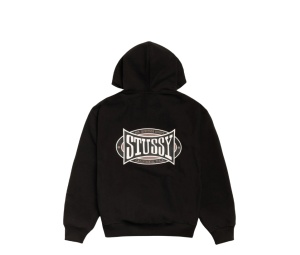 Buy Stussy Champion Oval Zip Hoodie Black at Sasom – Authentic and Ready to Ship