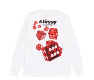 Buy Stussy Rollers Ls Tee White at Sasom – Authentic and Ready to Ship