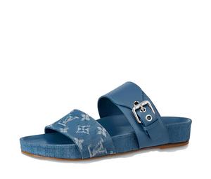 Buy Louis Vuitton Bom Dia Slide Slippers Women's Blue at Sasom – Authentic and Ready to Ship