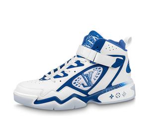 Buy Louis Vuitton Trainer 2 Ankle Sneakers 'White With Blue' at Sasom – Authentic and Ready to Ship