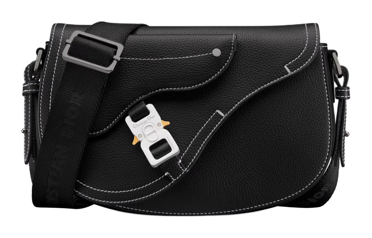 Mens Dior Bags SASOM กระเป๋า Dior Grained Calfskin Saddle Bag
