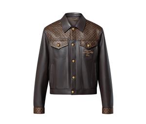 Buy Louis Vuitton Embellished Leather Trucker Jacket at Sasom – Authentic and Ready to Ship
