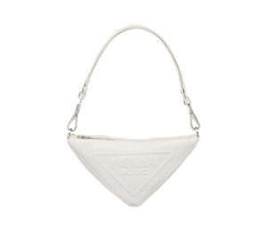 Buy Prada Triangle Leather Handbag Shoulder Bag Women's White at Sasom – Authentic and Ready to Ship