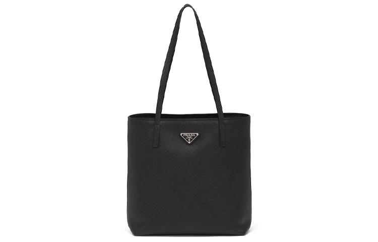 トートバッグ PRADA Black leather shopping bag (1BG510VOOO2CYS F0002) Prada Brushed leather tote Black - Men | VIETTI Online Store