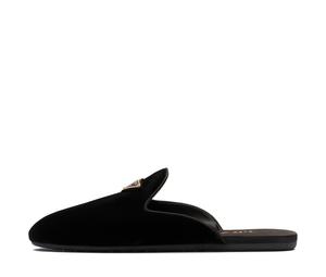 SASOM | รองเท้า Prada Triangle-logo Velvet Slippers เช็คราคา