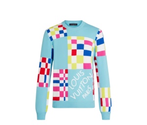 Buy Louis Vuitton Giant Damier Crewneck Blue at Sasom – Authentic and Ready to Ship