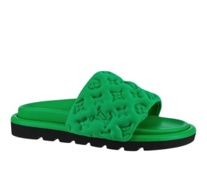 Buy Louis Vuitton Odor Resistant Slide Slippers Women's Green at Sasom – Authentic and Ready to Ship