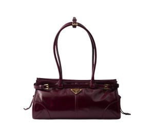 Buy Prada Bonnie Medium Leather Handbag Burgundy at Sasom – Authentic and Ready to Ship