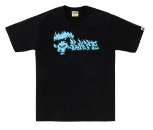 Buy Bape Flame Ape Face Tee Black-Blue at Sasom – Authentic and Ready to Ship