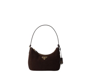 Buy Prada Re-edition 2005 Suede Mini-Bag Dark Brown at Sasom – Authentic and Ready to Ship