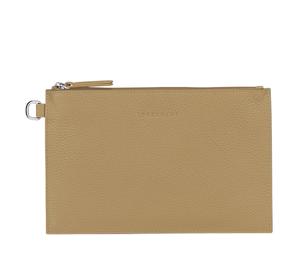 Buy Longchamp Roseau Essential Cow Leather Clutch Women's Khaki at Sasom – Authentic and Ready to Ship