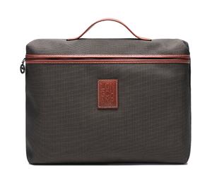 Buy Longchamp Canvas Leather Handheld Briefcase Small Size Men's Brown at Sasom – Authentic and Ready to Ship