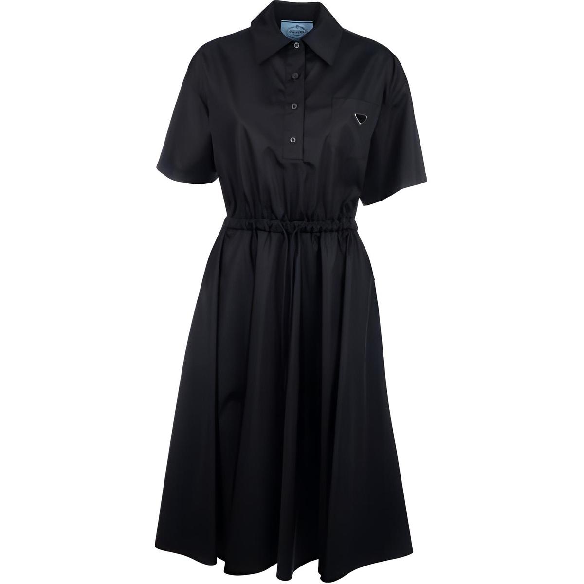 PRADA｜DRESSES (230732 1WQ8 F0002) Black Sleeveless Re-Nylon dress | PRADA