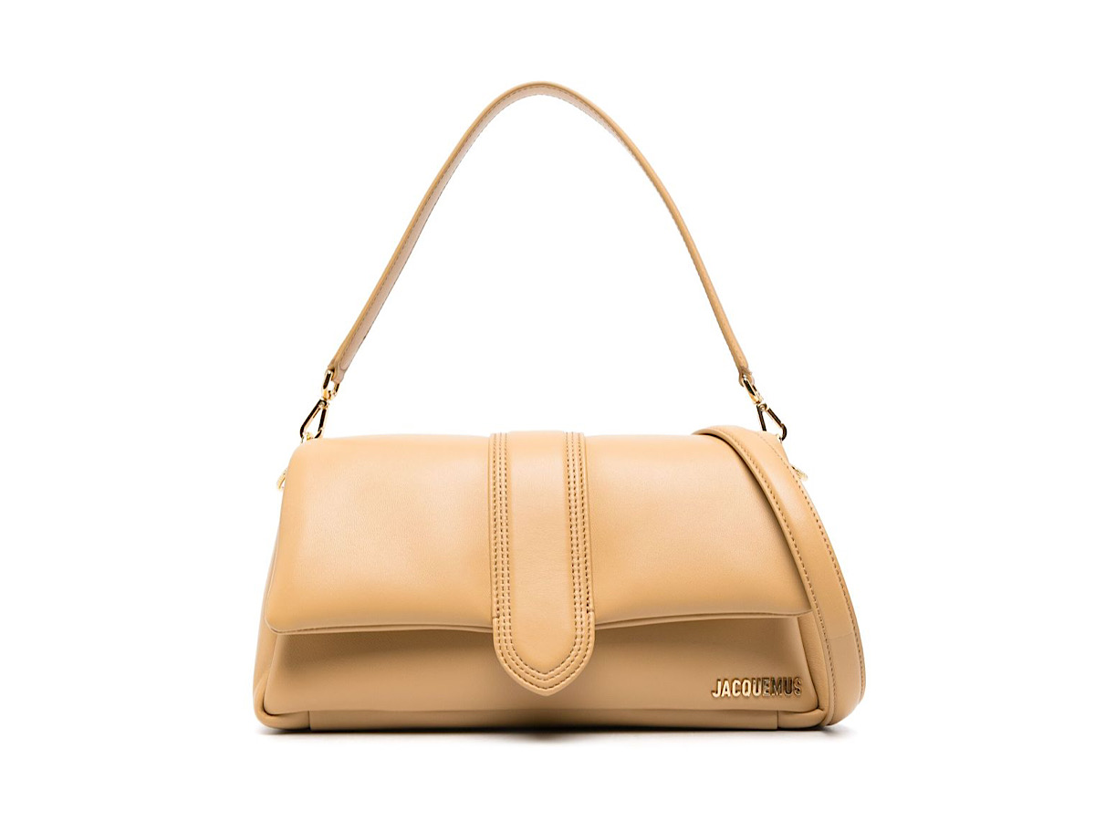 Jacquemus Le Bambimou Camel Leather Shoulder Bagnude