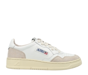 Buy Autry Medalist Low Sneakers In Suede And Leather Color White at Sasom – Authentic and Ready to Ship