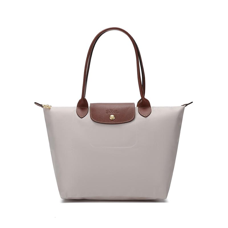 LONGCHAMP Le Pliage Fabric Handbag Medium Size Women's Paper Color