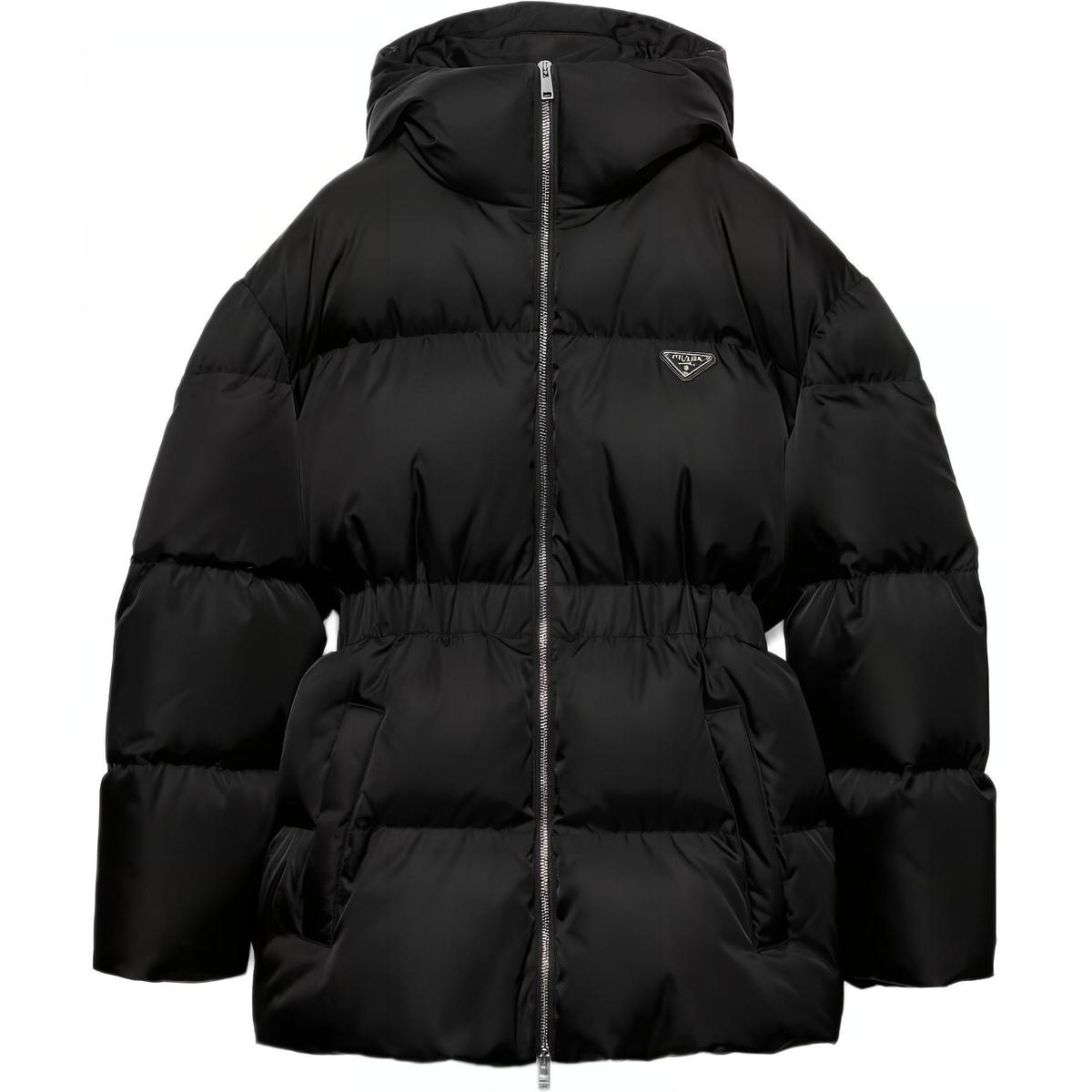 SASOM | apparel Prada Zipped Hooded Down Jacket Check the