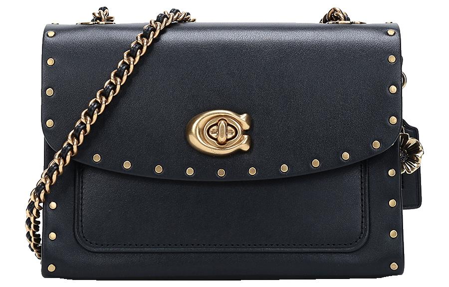 SASOM | กระเป๋า Coach Parker Cow Leather Chain Bag Crossbody Bag