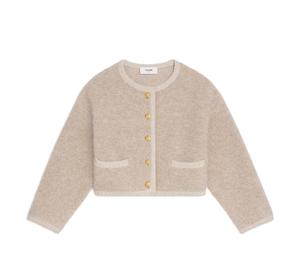 SASOM | apparel CELINE Cardigan Jacket In Alpaca Wool Check