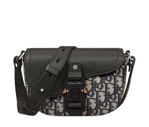 Buy Dior Fabric Patchwork With Cow Leather Saddle Bags One Shoulder Crossbody Clutches Regular Men's Black/Beige at Sasom – Authentic and Ready to Ship