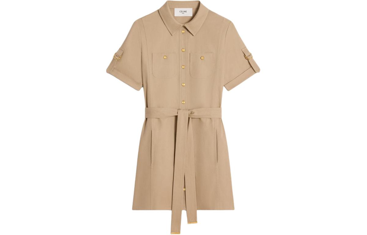 SASOM | เสื้อผ้า Celine Trapeze Button-Up Mini Dress เช็ค