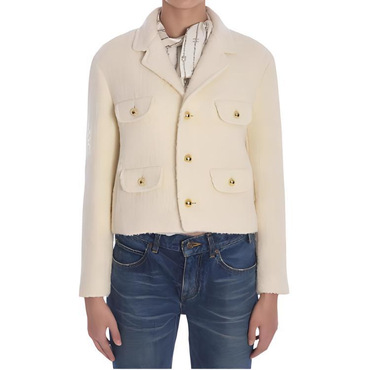 SASOM | apparel Celine Chasseur Jacket In Mohair Wool Tweed SASOM | apparel Celine Chasseur Jacket In Mohair Wool Tweed