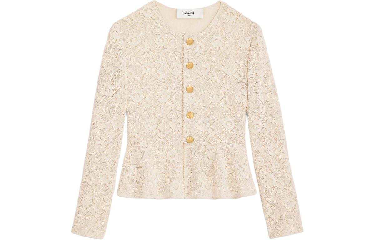 ジャケット CELINE | CHELSEA JACKET IN LACE  2V58S380W.03NE SASOM | apparel Celine Chelsea Jacket In Lace Check the