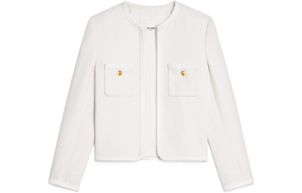 ジャケット CELINE Women Jackets RV05Q6700 01AV WHITE SASOM | apparel CELINE FW22 Jackets Coats Women's Chalk
