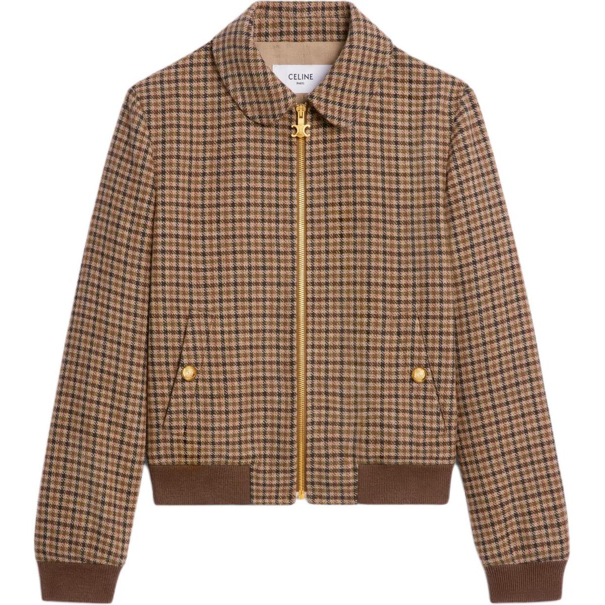 SASOM | เสื้อผ้า Celine Chelsea Blouson Jacket In Check Wool SASOM | เสื้อผ้า Celine Chelsea Blouson Jacket In Check Wool