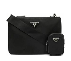 Buy Prada Recycled Nylon Saffiano Leather 2 in 1 Crossbody Bag Shoulder Bag Men's Black at Sasom – Authentic and Ready to Ship