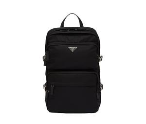 Prada Re-Nylon and Saffiano Leather Backpack Black Prada Re-Nylon and Saffiano Leather Backpack Black