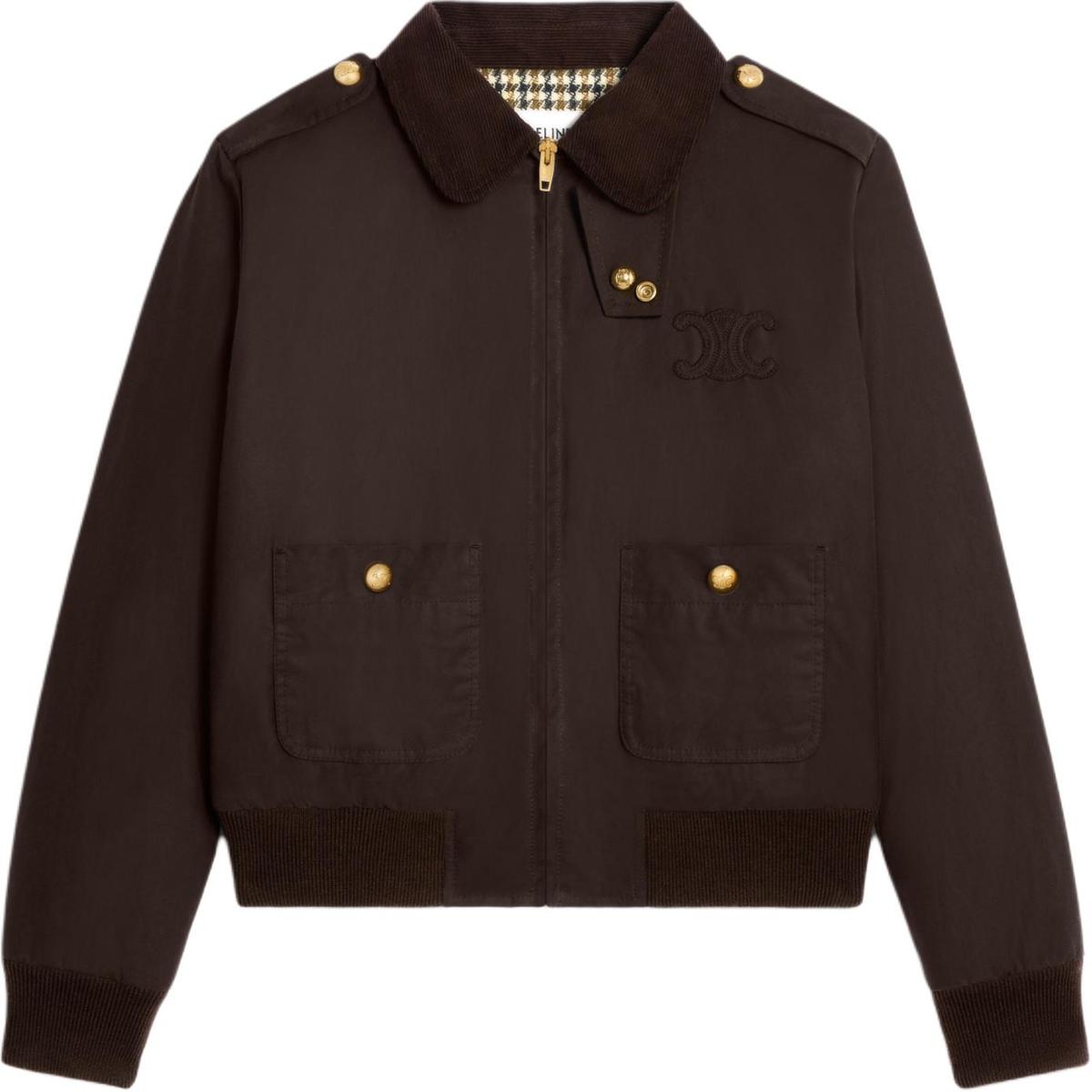 SASOM | apparel Celine Triomphe Blouson Jacket In Waxed