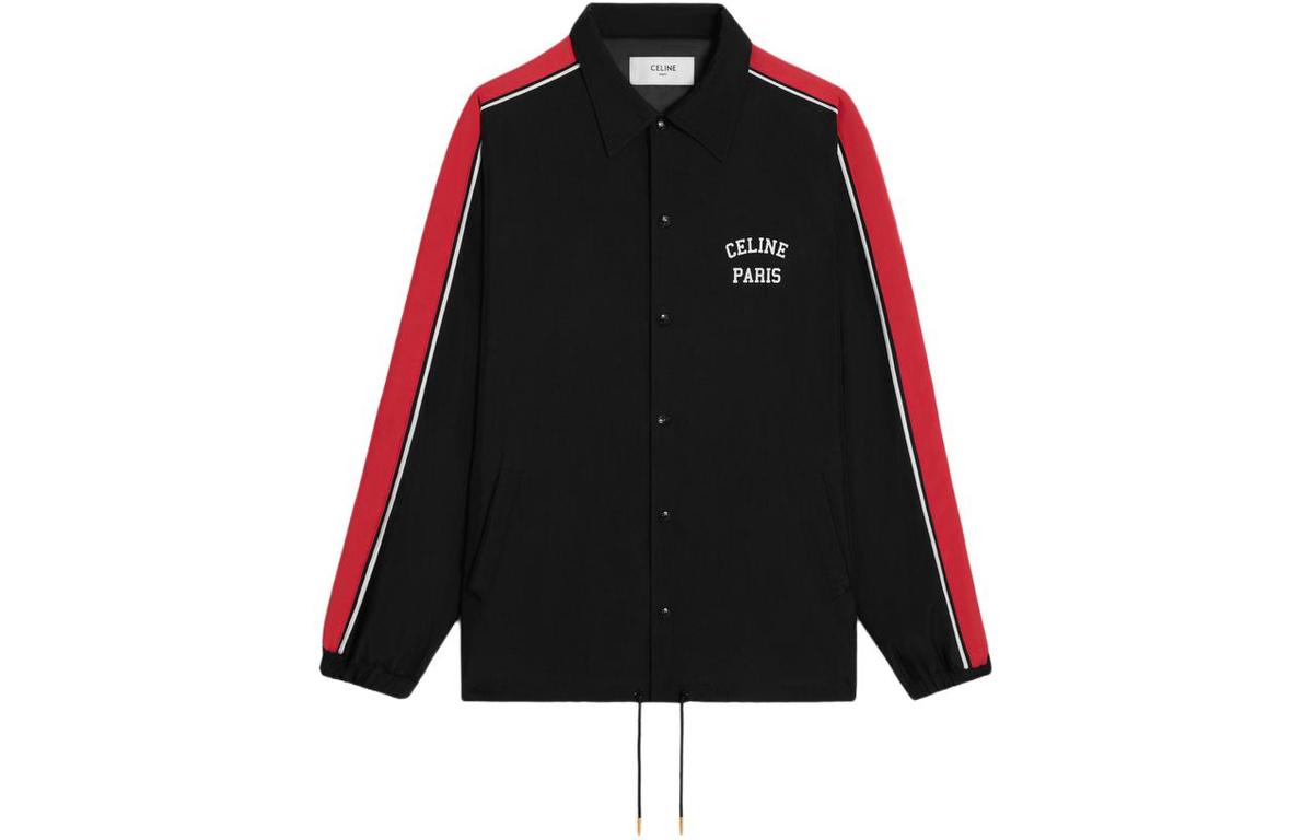 CELINE コーチジャケット ナイロン ロゴ 2W74B169X 38NO SASOM | apparel Celine Paris Coach Jacket In Nylon Twill