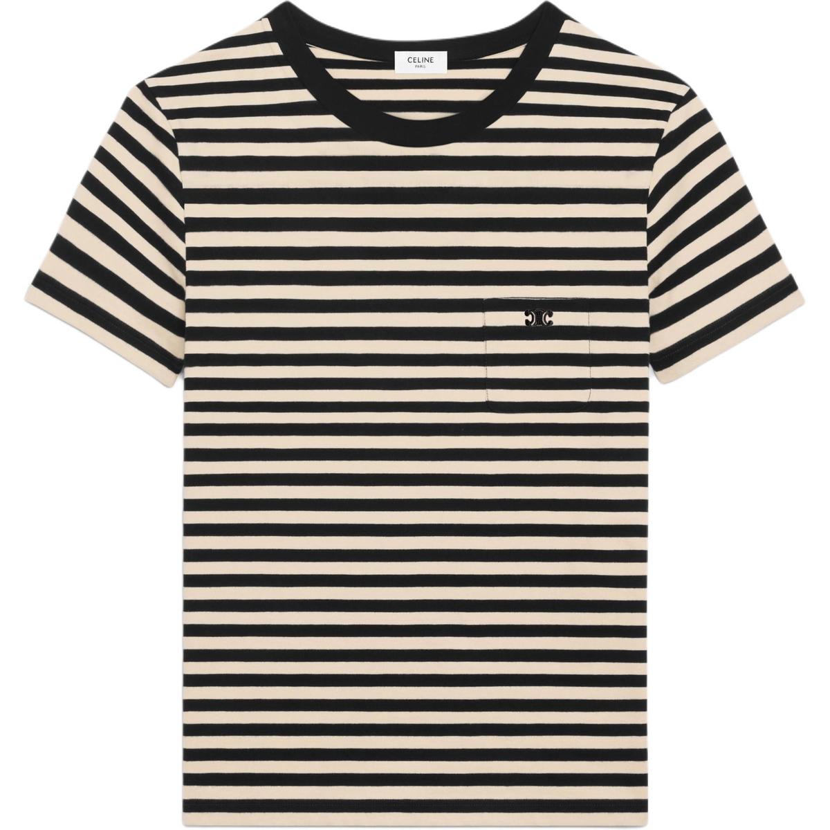 SASOM | apparel Celine Triomphe Regular T shirt In Striped Jersey 