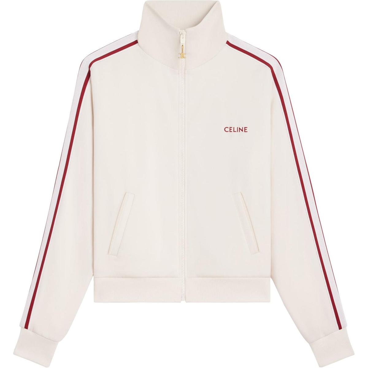 ◆CELINE◆ TRACKSUIT JACKET IN DOUBLE FACE JERSEY ジャケット Celine Tracksuit Jacket with Celine Embroidery in Double